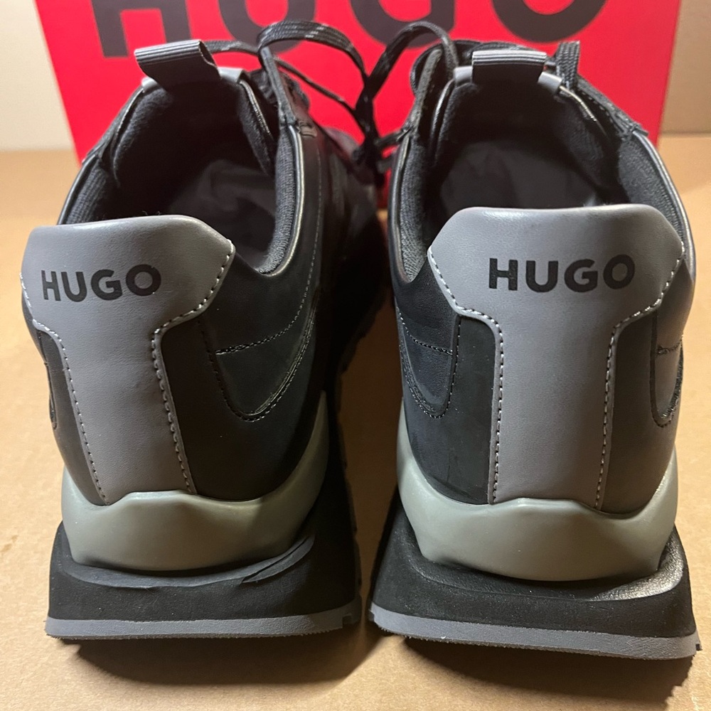 HUGO Boss Men's Cubite Runn Black Sneakers 11 - Picture 4 of 12